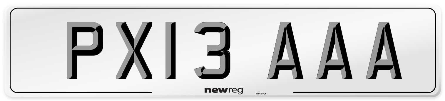 PX13 AAA Number Plate from New Reg